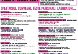 Calendario degli eventi di luglio 